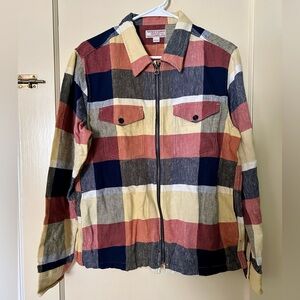 NWT J. Crew Wallace and Barnes Zip-Front Work Shirt